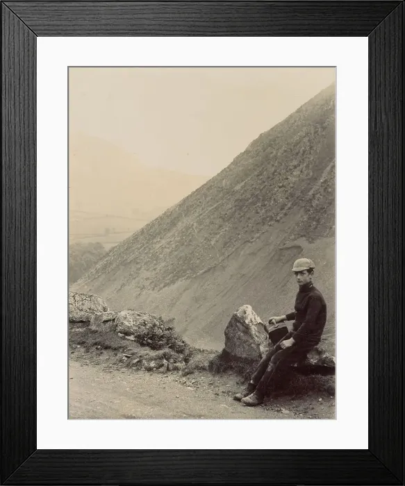 Framed Print : View near Old Colwyn, North Wales, with thatched cottage Date: circa 1889 Framed Print : View near Old Colwyn, North Wales, with thatched cottage Date: circa 1889