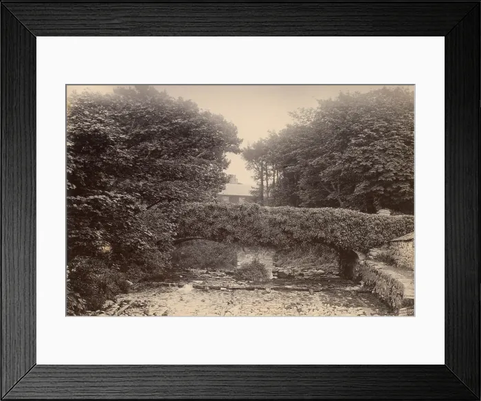 Framed Print : View of Talybont (Tal-y-bont) Bridge in the village of Talybont, near Barmouth, North Wales Date: circa 1889 Framed Print : View of Talybont (Tal-y-bont) Bridge in the village of Talybont, near Barmouth, North Wales Date: circa 1889