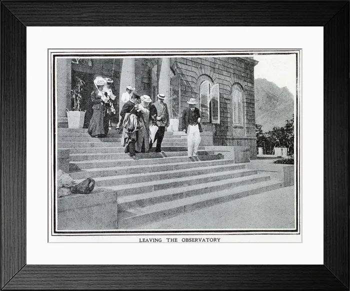 Framed Print : Leaving the Observatory, Ex-Empress Eugenie visit Vesuvius Framed Print : Leaving the Observatory, Ex-Empress Eugenie visit Vesuvius