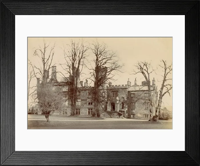 Framed Print : Bollin Tower, Woodbrook Road, Alderley Edge, Cheshire - it was built in 1846 as a Victorian country house, architect John Rogers, now Grade II listed. Date: circa 1889 Framed Print : Bollin Tower, Woodbrook Road, Alderley Edge, Cheshire - it was built in 1846 as a Victorian country house, architect John Rogers, now Grade II listed. Date: circa 1889
