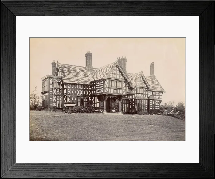 Framed Print : Mock Tudor building, Cheshire Date: circa 1889 Framed Print : Mock Tudor building, Cheshire Date: circa 1889