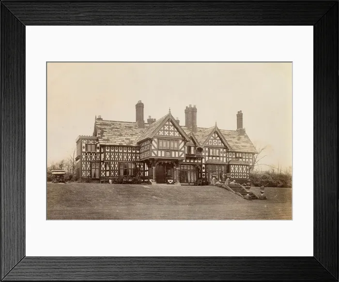 Framed Print : Mock Tudor building, Cheshire Date: circa 1889 Framed Print : Mock Tudor building, Cheshire Date: circa 1889