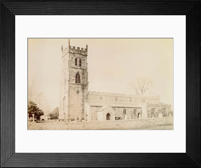 Framed Print : Church with tower, somewhere in Cheshire Date: circa 1889 Framed Print : Church with tower, somewhere in Cheshire Date: circa 1889