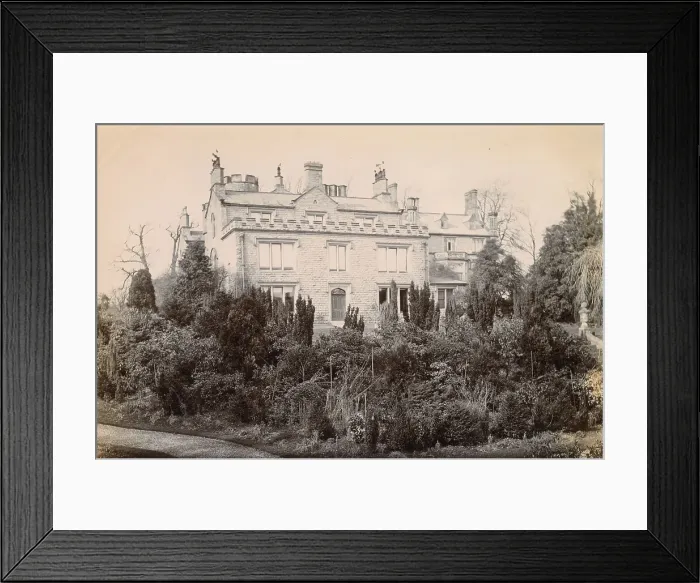 Framed Print : Large house and garden, somewhere in Cheshire Date: circa 1889 Framed Print : Large house and garden, somewhere in Cheshire Date: circa 1889