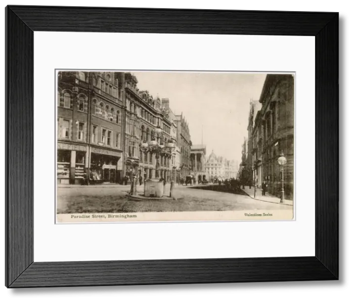 Framed Print : Paradise Street, Birmingham, West Midlands, looking towards Town Hall and New Street. Date: circa 1905 Framed Print : Paradise Street, Birmingham, West Midlands, looking towards Town Hall and New Street. Date: circa 1905