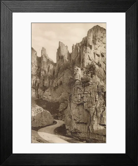 Framed Print : Castle Rock, Gough's Caves, Cheddar, Somerset Date: circa 1930 Framed Print : Castle Rock, Gough's Caves, Cheddar, Somerset Date: circa 1930