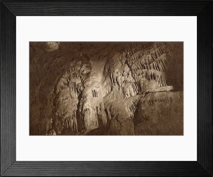 Framed Print : Cascade in St Paul's, Gough's Caves, Cheddar, Somerset Date: circa 1930 Framed Print : Cascade in St Paul's, Gough's Caves, Cheddar, Somerset Date: circa 1930