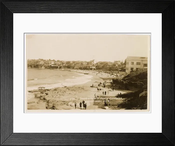 Framed Print : Cronulla Beach, Sydney, New South Wales, Australia Date: circa 1930s Framed Print : Cronulla Beach, Sydney, New South Wales, Australia Date: circa 1930s