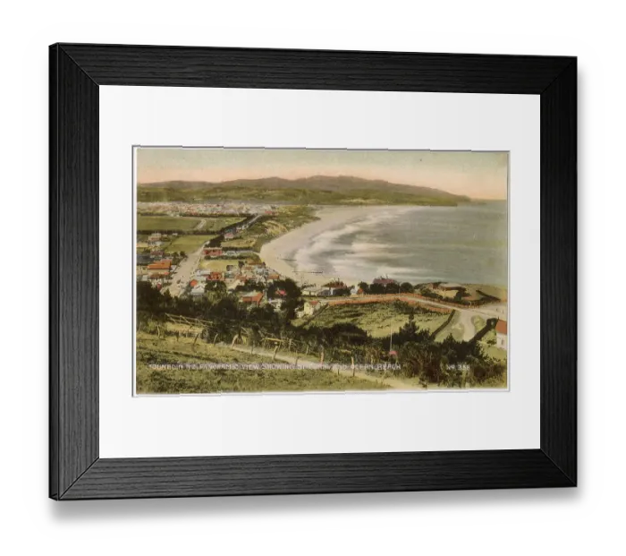 Framed Print : St Clair and Ocean Beach, Dunedin, New Zealand Date: circa 1910 Framed Print : St Clair and Ocean Beach, Dunedin, New Zealand Date: circa 1910