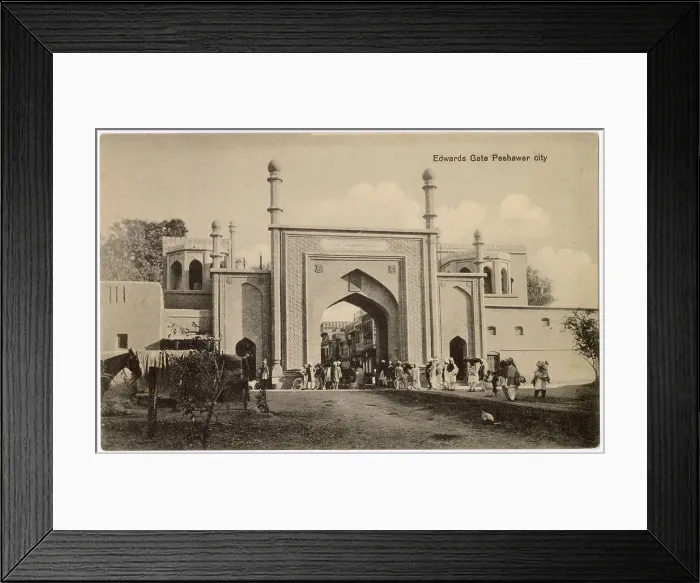 Framed Print : Edwardes Gate, Peshawar City, British India (now in Pakistan, called Chowk Yadgar). Date: circa 1908 Framed Print : Edwardes Gate, Peshawar City, British India (now in Pakistan, called Chowk Yadgar). Date: circa 1908