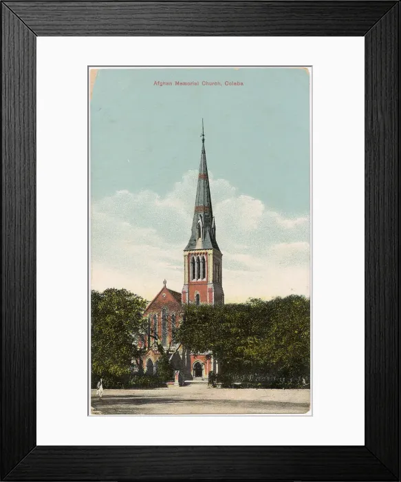 Framed Print : Afghan Memorial Church, Colaba (Kolaba), Bombay (Mumbai), India Date: circa 1908 Framed Print : Afghan Memorial Church, Colaba (Kolaba), Bombay (Mumbai), India Date: circa 1908