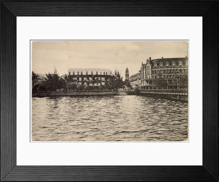 Framed Print : Twine's Hotel (left) and Marine Hotel (right), Durban, Natal Province, South Africa Date: circa 1920 Framed Print : Twine's Hotel (left) and Marine Hotel (right), Durban, Natal Province, South Africa Date: circa 1920