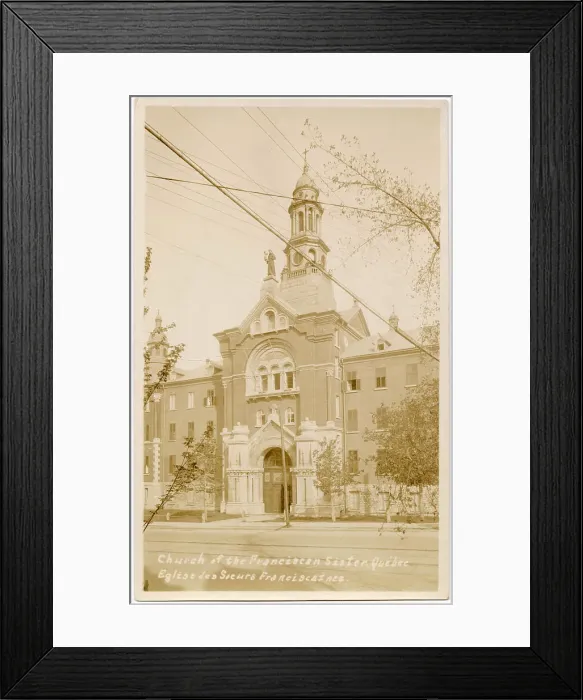 Framed Print : Church of the Franciscan Sisters, Quebec City, Canada Date: circa 1925 Framed Print : Church of the Franciscan Sisters, Quebec City, Canada Date: circa 1925