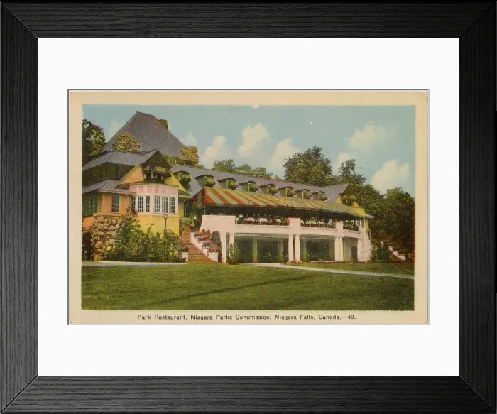 Framed Print : Park Restaurant, Niagara Parks Commission, Niagara Falls, Ontario, Canada Date: circa 1920 Framed Print : Park Restaurant, Niagara Parks Commission, Niagara Falls, Ontario, Canada Date: circa 1920