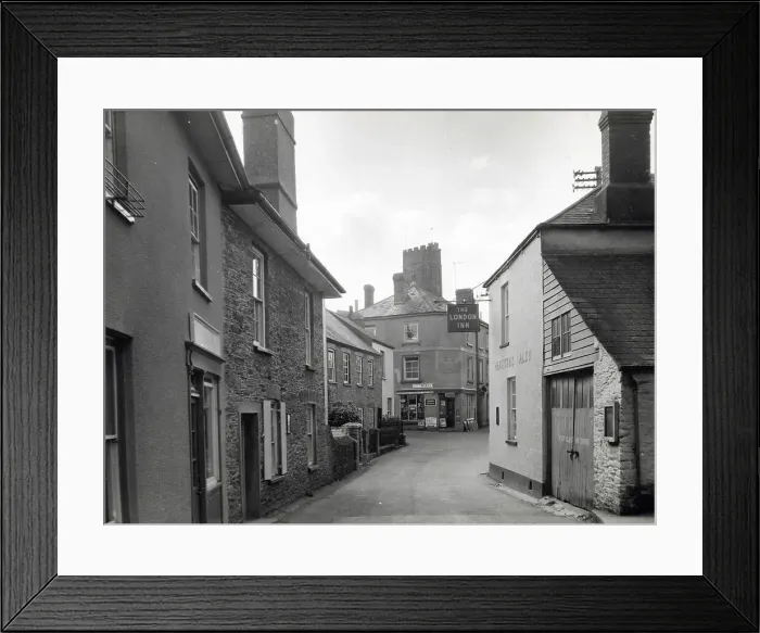 Framed Print : Street view in the village of Stoke Fleming, South Devon Date: 1961 Framed Print : Street view in the village of Stoke Fleming, South Devon Date: 1961