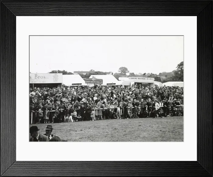 Framed Print : A large crowd of spectators at the Devon County Show, near Exeter Date: 1964 Framed Print : A large crowd of spectators at the Devon County Show, near Exeter Date: 1964
