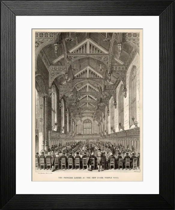 Framed Print : The Princess Louise at the New Inner Temple Hall. Date: 1870 Framed Print : The Princess Louise at the New Inner Temple Hall. Date: 1870