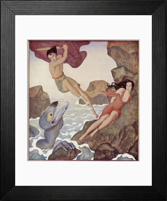 Framed Print : Perseus and Andromeda - Edmund Dulac