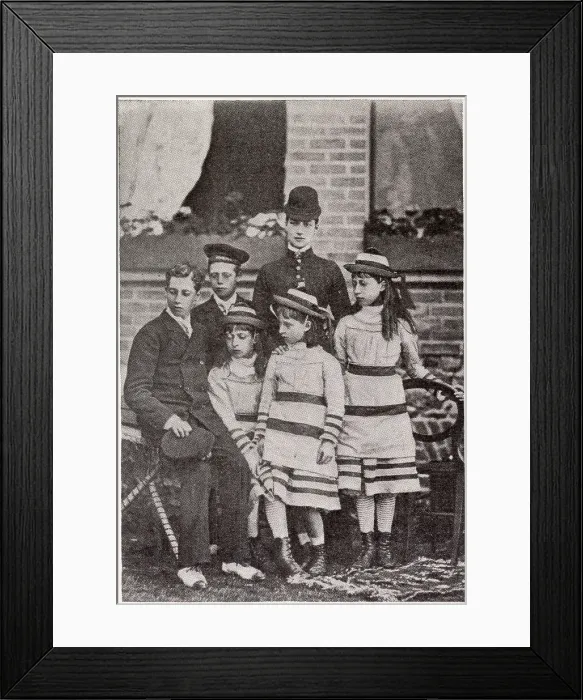 Framed Print : Alexandra, Princess of Wales (1844 - 1925), later Alexandra, Queen Consort to Edward VII, with her children Framed Print : Alexandra, Princess of Wales (1844 - 1925), later Alexandra, Queen Consort to Edward VII, with her children