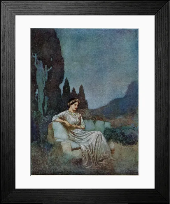 Framed Print : Bridal Ballad by Edgar Allan Poe, Dulac illustration Framed Print : Bridal Ballad by Edgar Allan Poe, Dulac illustration