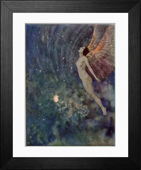 Framed Print : Israfel by Edgar Allan Poe, Dulac illustration Framed Print : Israfel by Edgar Allan Poe, Dulac illustration