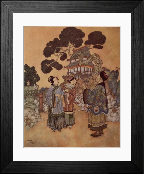 Framed Print : The Nightingale - Edmund Dulac Framed Print : The Nightingale - Edmund Dulac