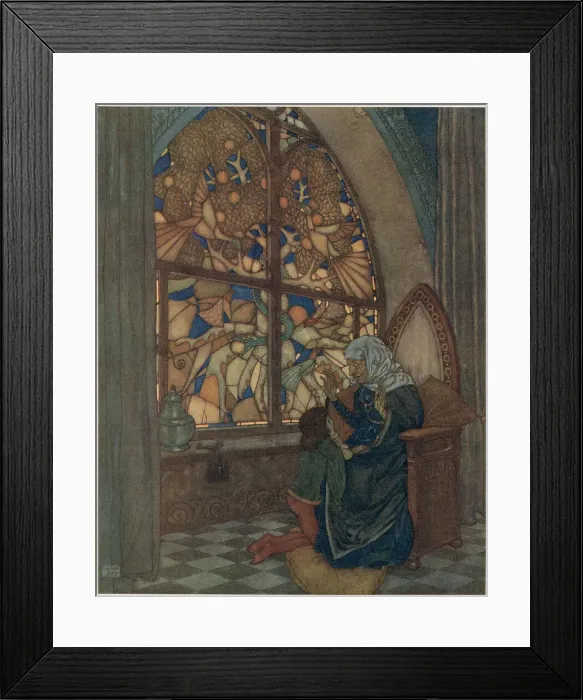 Framed Print : The Garden of Paradise - Edmund Dulac Framed Print : The Garden of Paradise - Edmund Dulac
