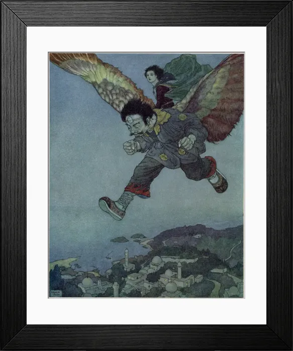 Framed Print : The Garden of Paradise - Edmund Dulac Framed Print : The Garden of Paradise - Edmund Dulac