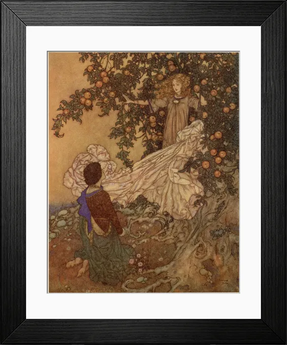 Framed Print : The Garden of Paradise - Edmund Dulac Framed Print : The Garden of Paradise - Edmund Dulac