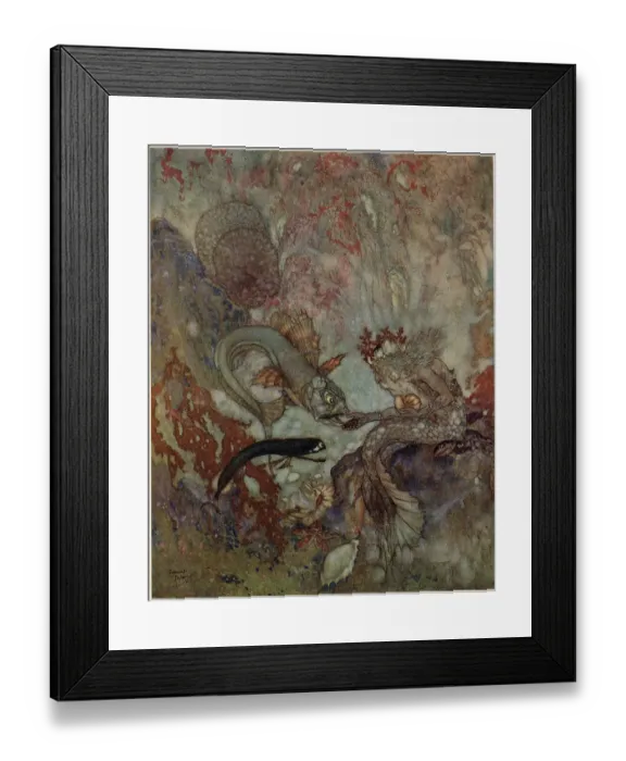 Framed Print : The Mermaid - Edmund Dulac Framed Print : The Mermaid - Edmund Dulac
