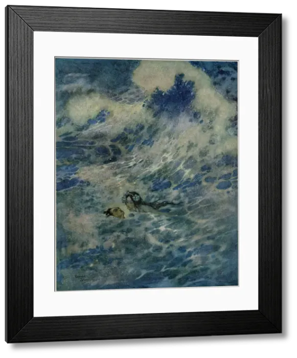 Framed Print : The Mermaid - Edmund Dulac Framed Print : The Mermaid - Edmund Dulac