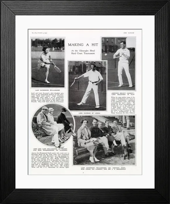 Framed Print : The Gleneagles Hotel Hard Court Tennis Tournament Framed Print : The Gleneagles Hotel Hard Court Tennis Tournament