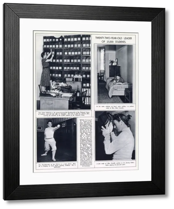 Framed Print : Mary Corsellis - president of National Union of Students Framed Print : Mary Corsellis - president of National Union of Students