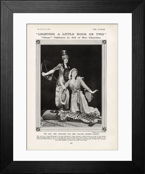 Framed Print : Omar tableaux in aid of war charities, 1916 Framed Print : Omar tableaux in aid of war charities, 1916