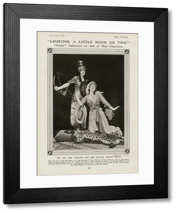 Framed Print : Omar Khayyam Tableaux in aid of war charities Framed Print : Omar Khayyam Tableaux in aid of war charities