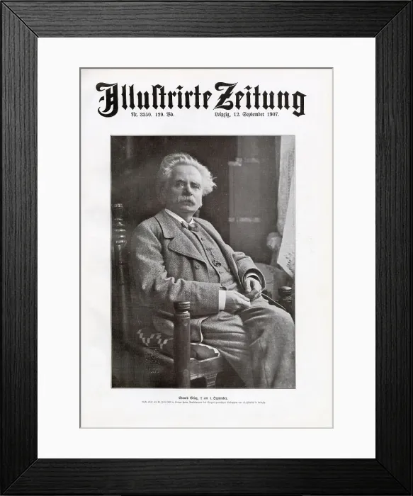 Framed Print : Edvard Grieg Framed Print : Edvard Grieg