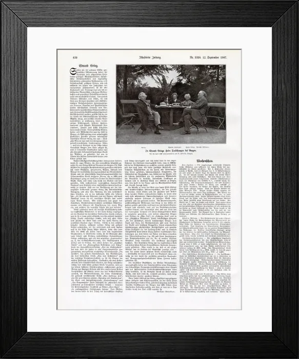 Framed Print : Article about Edvard Grieg Framed Print : Article about Edvard Grieg