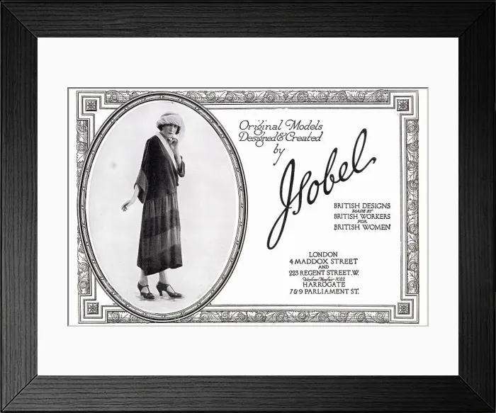 Framed Print : Advert for Isobel fashion 1922 Framed Print : Advert for Isobel fashion 1922