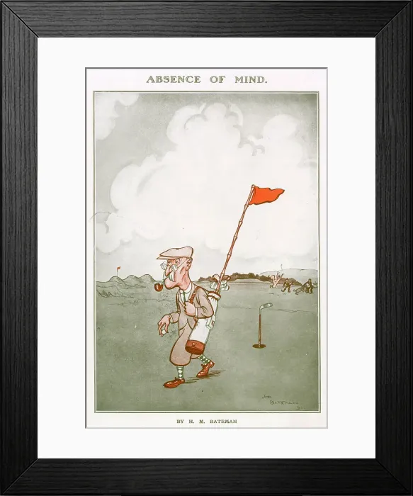 Framed Print : Absence of Mind by H M Bateman Framed Print : Absence of Mind by H M Bateman