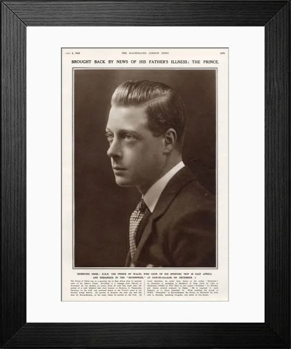 Framed Print : Prince of Wales brought back by his father's illness Framed Print : Prince of Wales brought back by his father's illness
