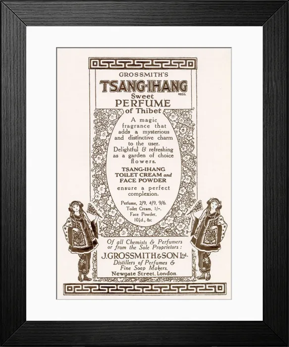 Framed Print : Advert for Tsang-Ihang - Perfume 1924 Framed Print : Advert for Tsang-Ihang - Perfume 1924