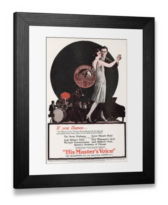 Framed Print : Advert for His Master's Voice - Vinyl Records 1926 Framed Print : Advert for His Master's Voice - Vinyl Records 1926