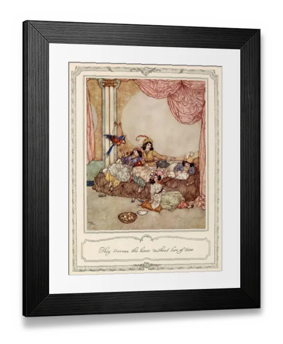Framed Print : They overran the house without loss of time. Scene from Bluebeard illustrated by Edmund Dulac. Date: 1911 Framed Print : They overran the house without loss of time. Scene from Bluebeard illustrated by Edmund Dulac. Date: 1911