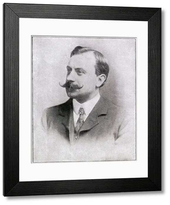 Framed Print : William Le Queux (1864 - 1927), Anglo-French journalist and writer. Date: 1904 Framed Print : William Le Queux (1864 - 1927), Anglo-French journalist and writer. Date: 1904