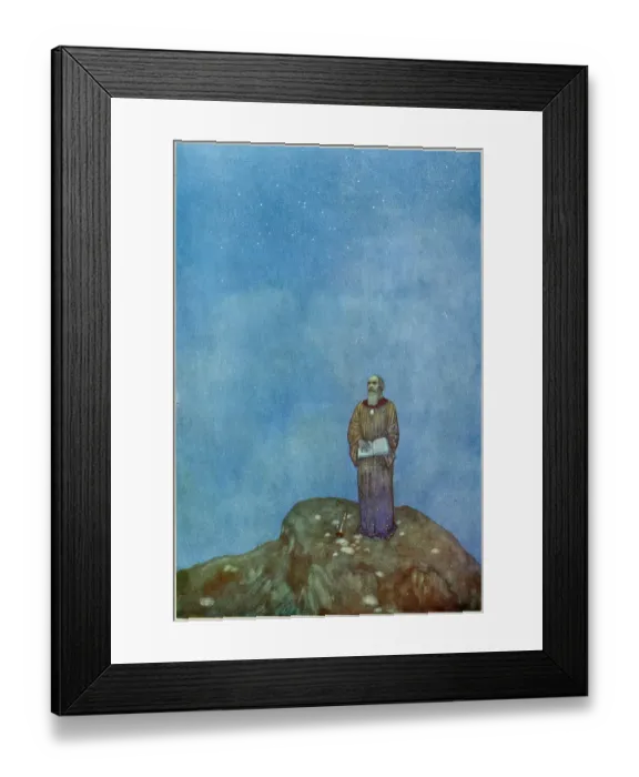 Framed Print : The Tempest by William Shakespeare. Act I, scene II. Prospero: And by my prescience I find my zenith doth depend upon a most auspicious star. Illustration by Edmund Dulac. Date: 1908 Framed Print : The Tempest by William Shakespeare. Act I, scene II. Prospero: And by my prescience I find my zenith doth depend upon a most auspicious star. Illustration by Edmund Dulac. Date: 1908