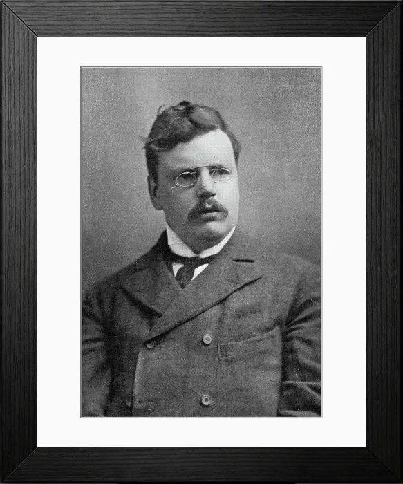 Framed Print : Gilbert Keith Chesterton (1874 - 1936), English writer, philosopher, Christian apologist, literary and art critic. Date: 1904 Framed Print : Gilbert Keith Chesterton (1874 - 1936), English writer, philosopher, Christian apologist, literary and art critic. Date: 1904