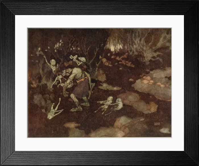 Framed Print : The Tempest by William Shakespeare. Act II, scene II. Caliban: But for every trifle are they set upon me. Illustration by Edmund Dulac. Date: 1908 Framed Print : The Tempest by William Shakespeare. Act II, scene II. Caliban: But for every trifle are they set upon me. Illustration by Edmund Dulac. Date: 1908