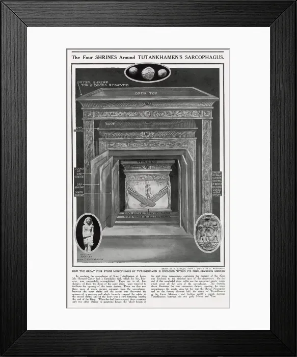 Framed Print : Four Shrines around Tutankhamen's Sarcophagus Framed Print : Four Shrines around Tutankhamen's Sarcophagus