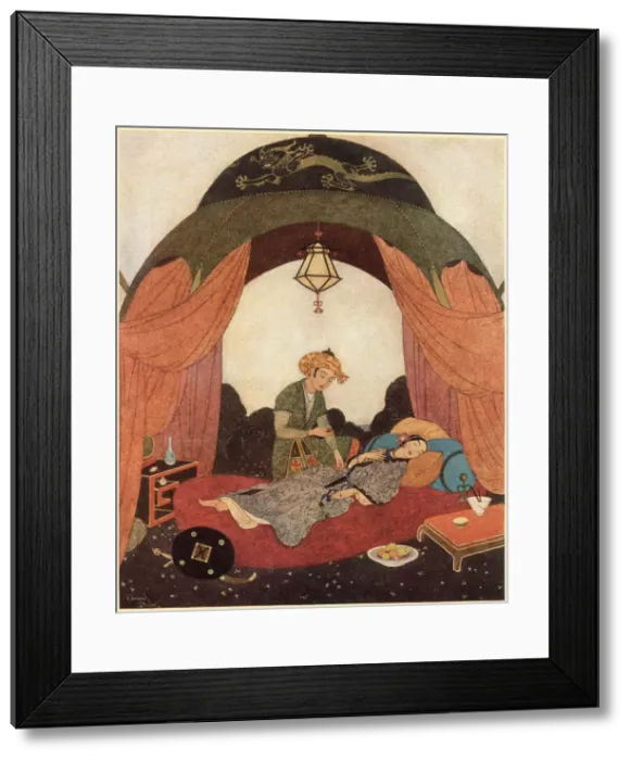Framed Print : Camaralzaman finds the Talisman