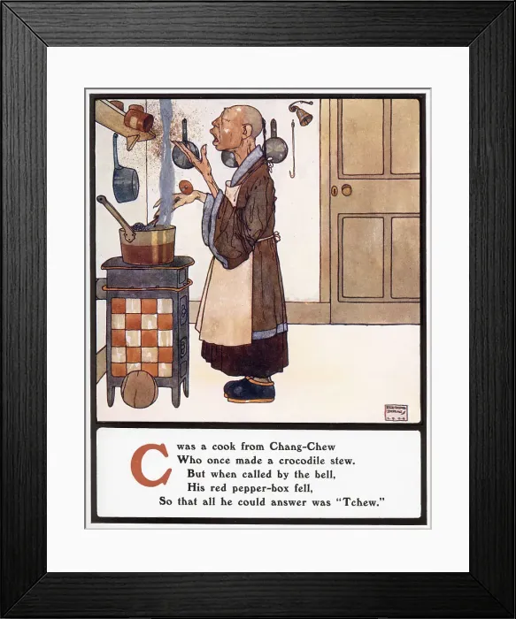 Framed Print : C was a cook from Chang-Chew Framed Print : C was a cook from Chang-Chew